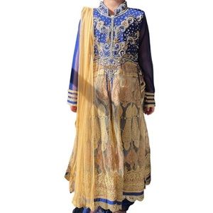 INDIAN GIRLS ETHNIC DESIGNER 5 PCS SUIT